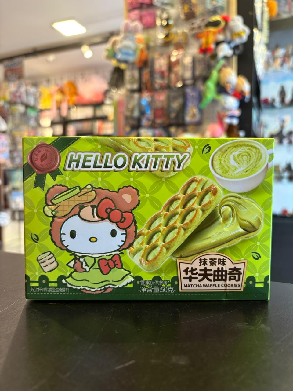 WAFFLE SABOR MATCHA HELLO KITTY