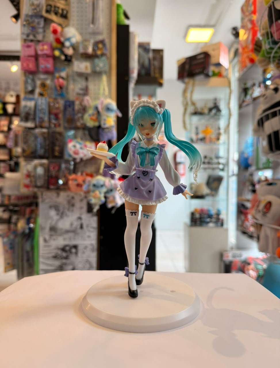 FIGURA DE MIKU CON TEMATICA DE MAID Y GATITO